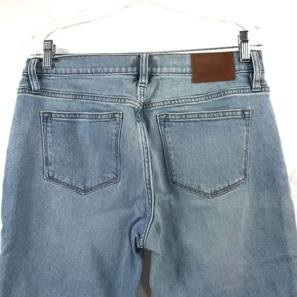 J. Crew Broken in Slim Boyfriend Jeans in Light Wash Raw Hem